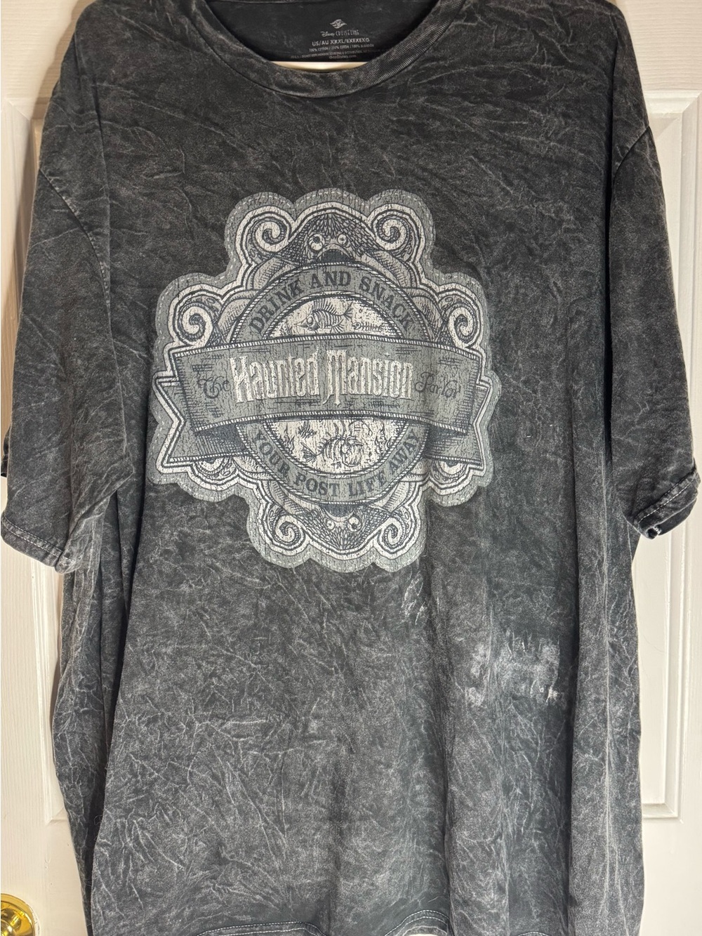 Disney Haunted Mansion XXL Graphic Short-Sleeve Shirt Tee Acid Wash